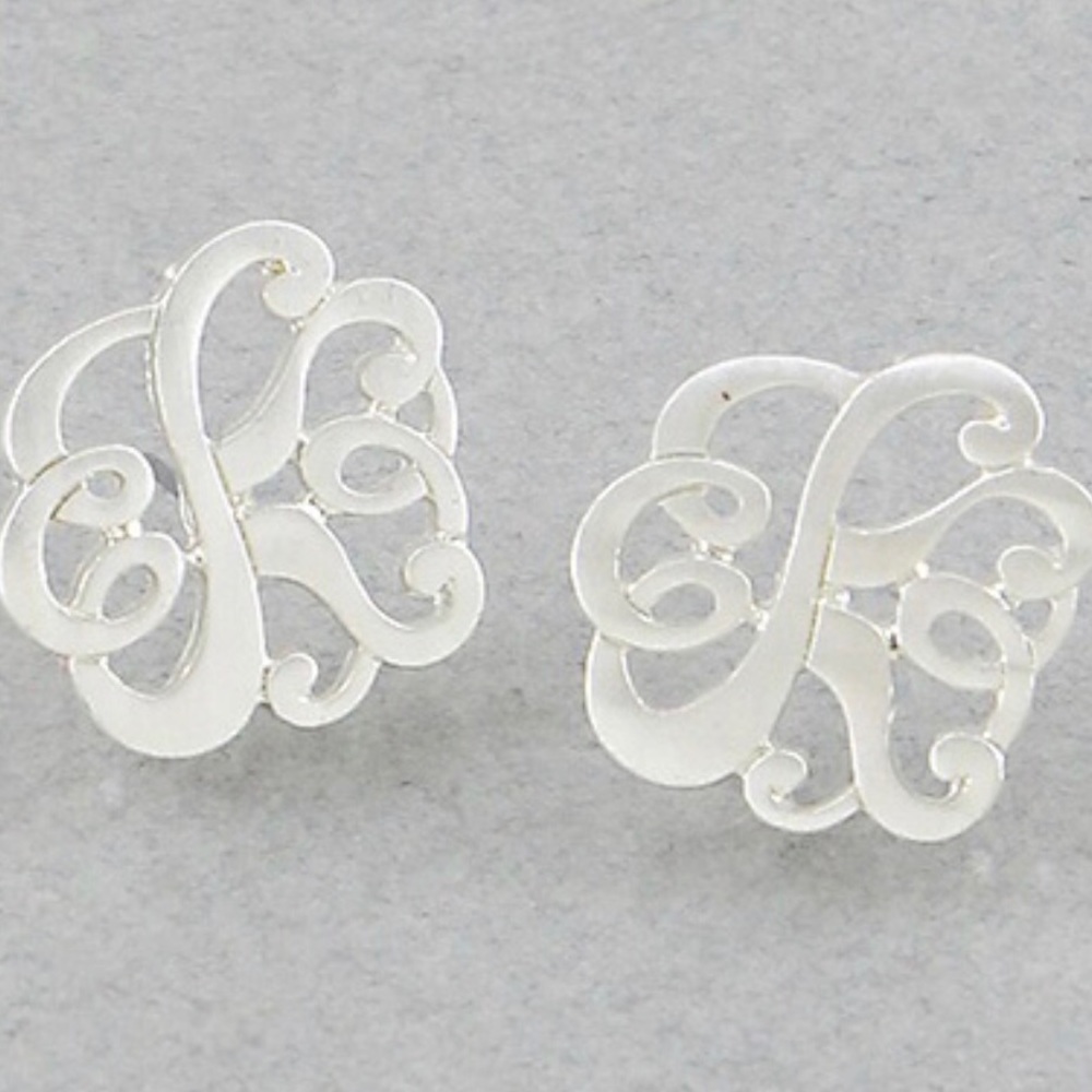 *Last One” Letter ‘K’ initials earrings